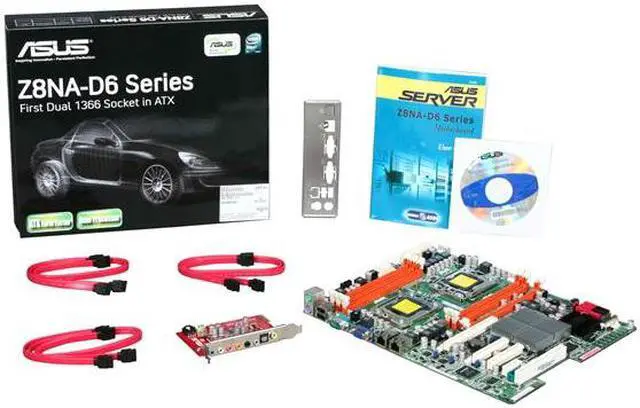 Alt view image 5 of 5 - ASUS Z8NA-D6C (MIO) Dual LGA 1366 Intel 5500 ATX Dual Intel Xeon 5500 and 5600 Series w/ MIO Sound card Server/Workstation Motherboard