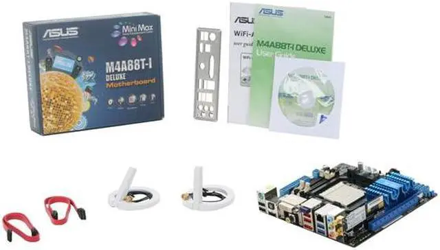 Alt view image 5 of 5 - ASUS M4A88T-I Deluxe AM3 AMD 880G USB 3.0 HDMI Mini ITX AMD Motherboard