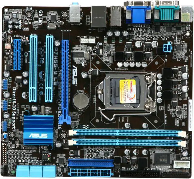 Alt view image 3 of 5 - ASUS P7H55-M LE LGA 1156 Intel H55 HDMI Micro ATX Intel Motherboard