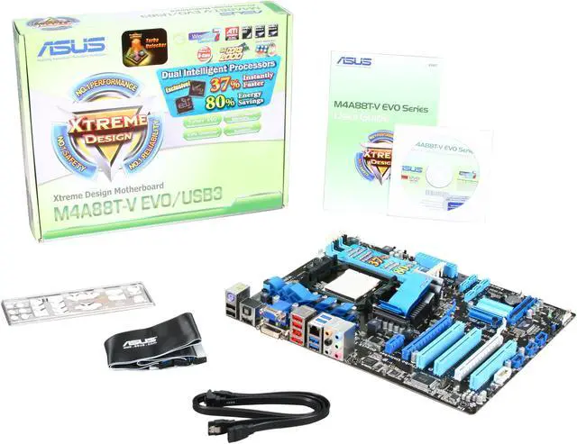 Alt view image 5 of 5 - ASUS M4A88T-V EVO/USB3 AM3 AMD 880G USB 3.0 HDMI ATX AMD Motherboard