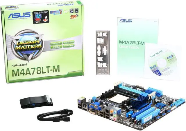 Alt view image 5 of 5 - ASUS M4A78LT-M AM3 AMD 760G HDMI Micro ATX AMD Motherboard