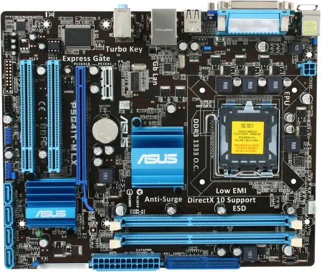 Alt view image 3 of 5 - ASUS P5G41T-M LX LGA 775 Intel G41 Micro ATX Intel Motherboard