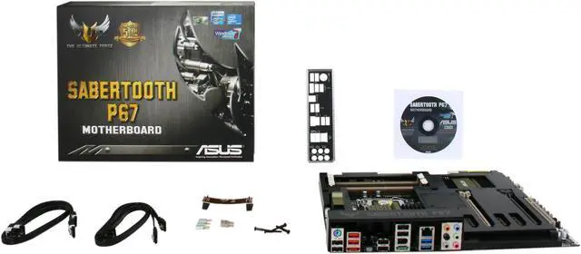 Alt view image 5 of 5 - ASUS SABERTOOTH P67 LGA 1155 Intel P67 USB 3.0 ATX Intel Motherboard