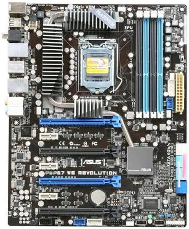 Alt view image 3 of 5 - ASUS P8P67 WS Revolution LGA 1155 Intel P67 / NVIDIA NF200 USB 3.0 ATX Intel Motherboard