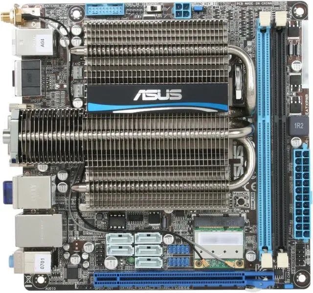 Alt view image 3 of 5 - ASUS E35M1-I DELUXE Fusion AMD E-350 APU (1.6GHz, Dual-Core) AMD Hudson M1 Mini ITX Motherboard/CPU Combo