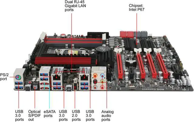 Alt view image 2 of 5 - ASUS MAXIMUS IV EXTREME (REV 3.0) LGA 1155 Intel P67 USB 3.0 Extended ATX Intel Motherboard