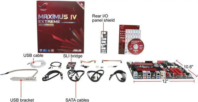 Alt view image 5 of 5 - ASUS MAXIMUS IV EXTREME (REV 3.0) LGA 1155 Intel P67 USB 3.0 Extended ATX Intel Motherboard