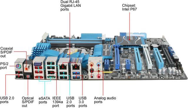 ASUS P8P67 DELUXE (REV 3.0) LGA 1155 ATX Intel Motherboard with