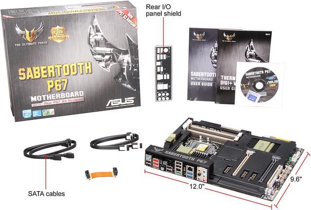 Alt view image 5 of 5 - ASUS SABERTOOTH P67 (REV 3.0) LGA 1155 Intel P67 USB 3.0 ATX Intel Motherboard