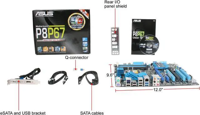 Alt view image 5 of 5 - ASUS P8P67 (REV 3.0) LGA 1155 Intel P67 USB 3.0 ATX Intel Motherboard with UEFI BIOS