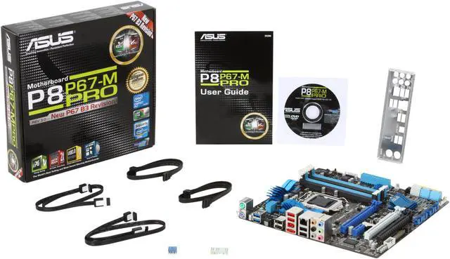 Alt view image 5 of 5 - ASUS P8P67-M PRO (REV 3.0) LGA 1155 Intel P67 USB 3.0 Micro ATX Intel Motherboard