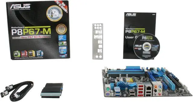 Alt view image 5 of 5 - ASUS P8P67-M (REV 3.0) LGA 1155 Intel P67 USB 3.0 Micro ATX Intel Motherboard
