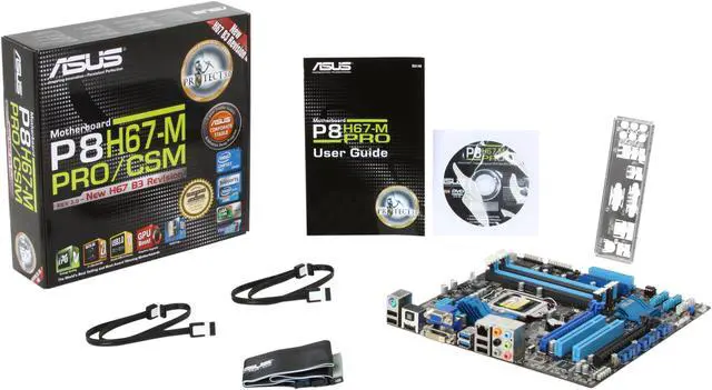 Alt view image 5 of 5 - ASUS P8H67-M PRO/CSM (REV 3.0) LGA 1155 Intel H67 HDMI USB 3.0 Micro ATX Intel Motherboard