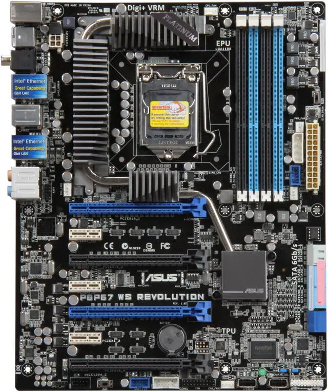 Alt view image 3 of 5 - ASUS P8P67 WS REVOLUTION<REV 3.0> LGA 1155 Intel P67 / NVIDIA NF200 USB 3.0 ATX Intel Motherboard with UEFI BIOS