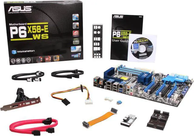 Alt view image 5 of 5 - ASUS P6X58-E WS LGA 1366 Intel X58 USB 3.0 ATX Intel Motherboard