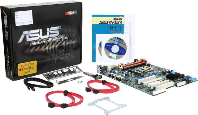 Alt view image 5 of 5 - ASUS P8B-E/4L ATX Server Motherboard LGA 1155 Intel C204 DDR3 ECC UDIMM