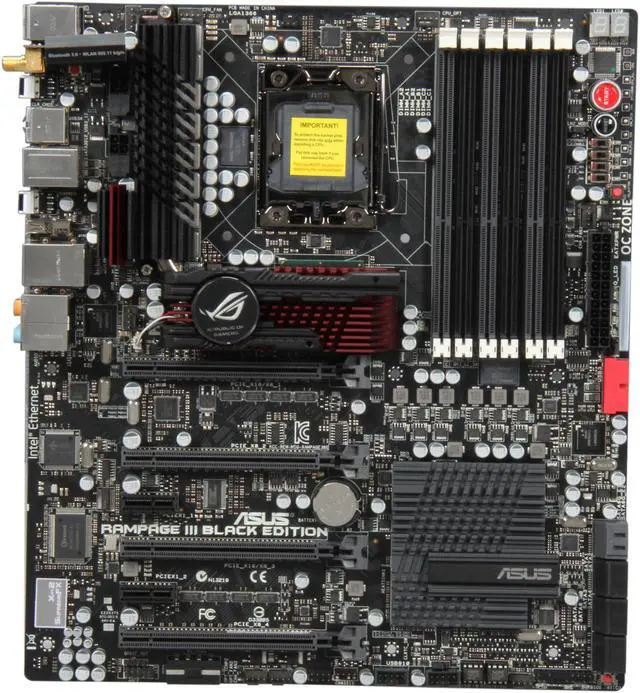 Alt view image 4 of 8 - ASUS Rampage III Black Edition LGA 1366 Intel X58 USB 3.0 Extended ATX Intel Motherboard