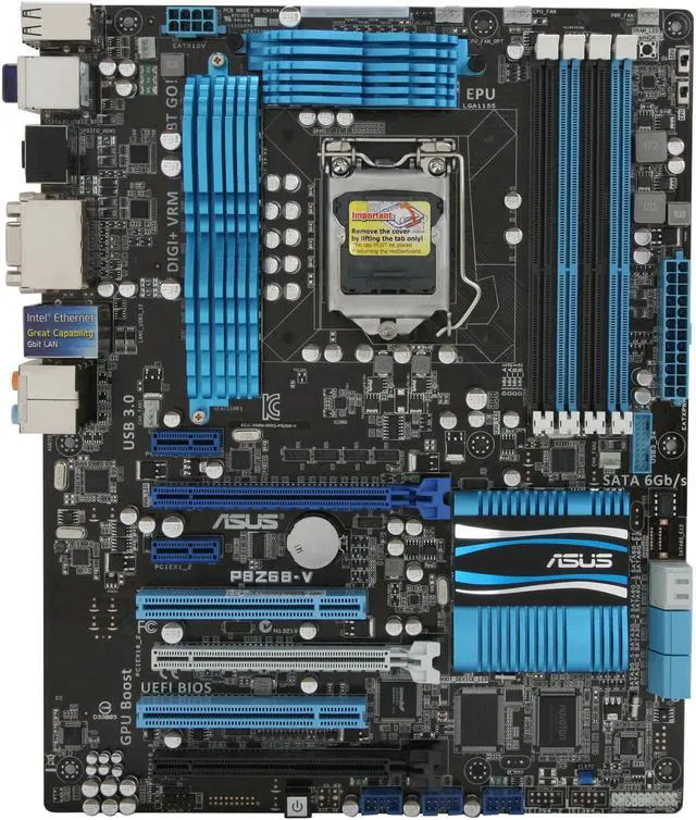 Alt view image 3 of 5 - ASUS P8Z68-V LGA 1155 Intel Z68 HDMI USB 3.0 ATX Intel Motherboard