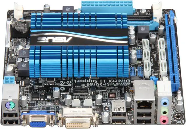 Alt view image 2 of 5 - ASUS E35M1-I Fusion AMD E-350 APU (1.6GHz, Dual-Core) AMD Hudson M1 Mini ITX Motherboard/CPU Combo