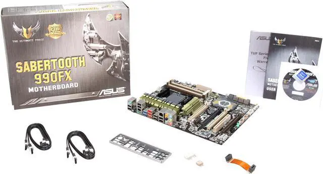 Alt view image 5 of 5 - ASUS Sabertooth 990FX AM3+ AMD 990FX + SB950 USB 3.0 ATX AMD Motherboard with UEFI BIOS
