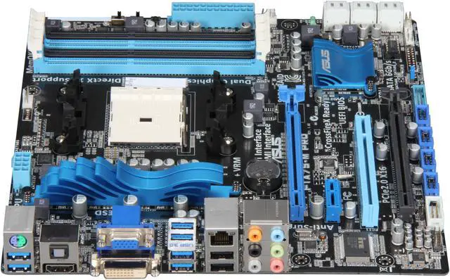 Alt view image 2 of 5 - ASUS F1A75-M PRO FM1 AMD A75 (Hudson D3) USB 3.0 HDMI Micro ATX AMD Motherboard with UEFI BIOS