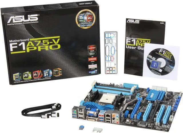 Alt view image 5 of 5 - ASUS F1A75-V PRO FM1 AMD A75 (Hudson D3) USB 3.0 HDMI ATX AMD Motherboard with UEFI BIOS