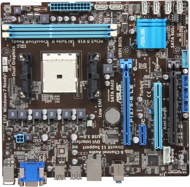 ASUS F1A75-M LE FM1 Micro ATX AMD Motherboard with UEFI BIOS