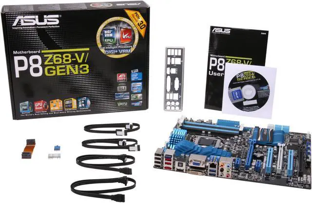 Alt view image 5 of 5 - ASUS P8Z68-V/GEN3 LGA 1155 Intel Z68 HDMI USB 3.0 ATX Intel Motherboard with UEFI BIOS
