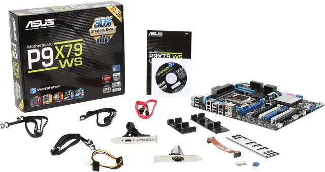 Alt view image 5 of 5 - ASUS P9X79 WS LGA 2011 Intel X79 USB 3.0 SSI CEB Intel Motherboard with USB BIOS