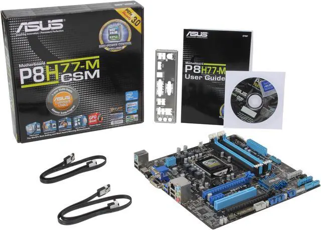 Alt view image 5 of 5 - ASUS P8H77-M/CSM LGA 1155 Intel H77 HDMI USB 3.0 Micro ATX Intel Motherboard