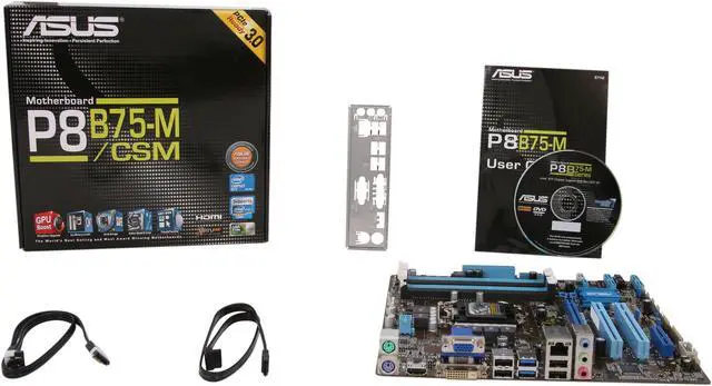 Alt view image 5 of 5 - ASUS P8B75-M/CSM LGA 1155 Intel B75 HDMI USB 3.0 Micro ATX Intel Motherboard