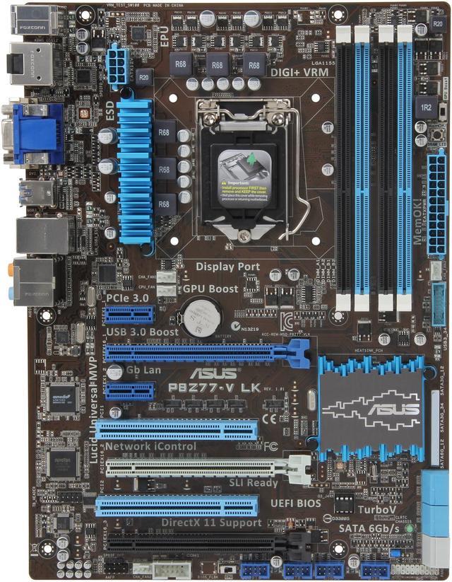 ASUS P8Z77-V LK LGA 1155 ATX Intel Motherboard with UEFI BIOS - Newegg.com
