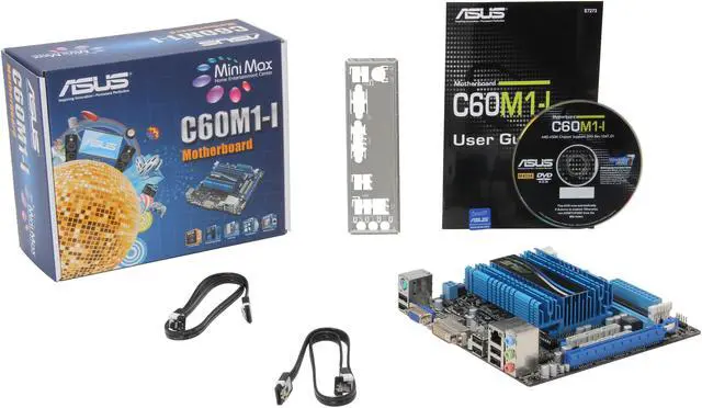 Alt view image 5 of 5 - ASUS C60M1-I AMD Fusion APU C-60 (1.0 GHz, dual core) AMD Hudson M1 Mini ITX Motherboard / CPU Combo