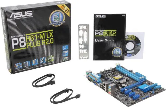 Alt view image 4 of 4 - ASUS P8H61-M LX PLUS R2.0 LGA 1155 Intel H61 Micro ATX Intel Motherboard with UEFI BIOS