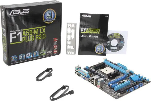 Alt view image 5 of 5 - ASUS F1A55-M LX PLUS R2.0 FM1 AMD A55 (Hudson D2) Micro ATX AMD Motherboard with UEFI BIOS