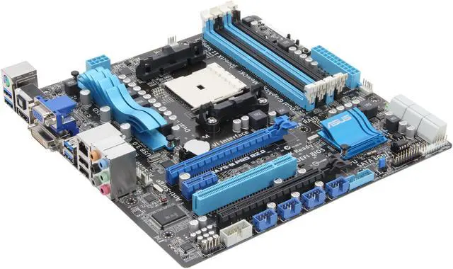 Main image of ASUS F1A75-M PRO R2.0 FM1 AMD A75 (Hudson D3) USB 3.0 HDMI Micro ATX AMD Motherboard with UEFI BIOS