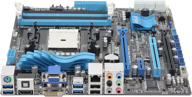 Alt view image 2 of 5 - ASUS F1A75-M PRO R2.0 FM1 AMD A75 (Hudson D3) USB 3.0 HDMI Micro ATX AMD Motherboard with UEFI BIOS