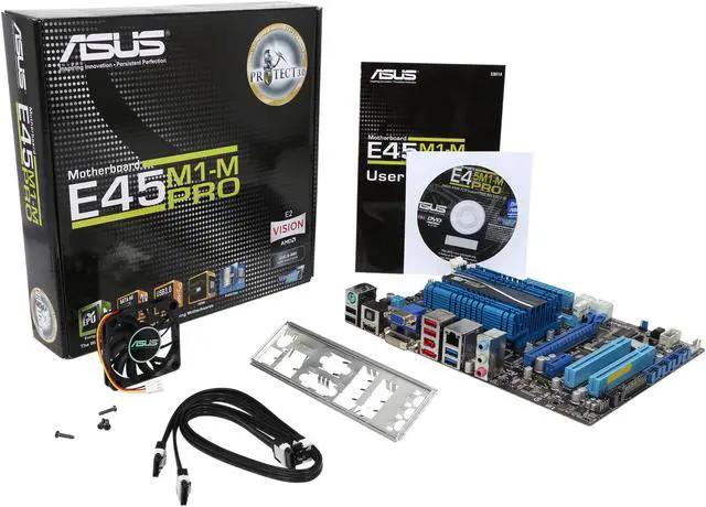 Alt view image 5 of 5 - ASUS E45M1-M PRO AMD E-450 APU AMD Hudson M1 Micro ATX Motherboard / CPU Combo