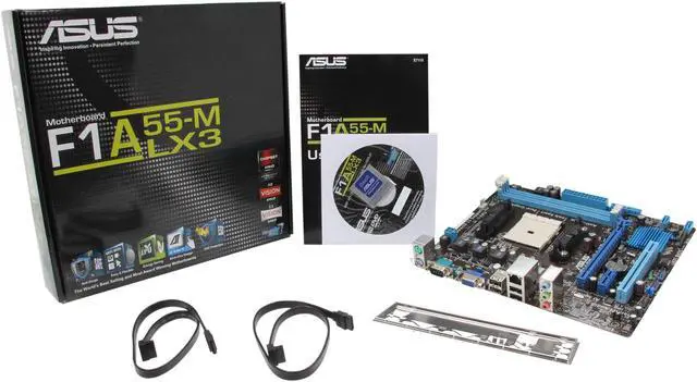 Alt view image 5 of 5 - ASUS F1A55-M LX3 FM1 AMD A55 (Hudson D2) uATX AMD Motherboard