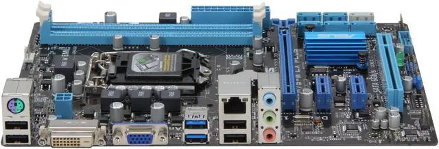 Alt view image 2 of 5 - ASUS P8B75-M LX PLUS LGA 1155 Intel B75 USB 3.0 Micro ATX Intel Motherboard with UEFI BIOS