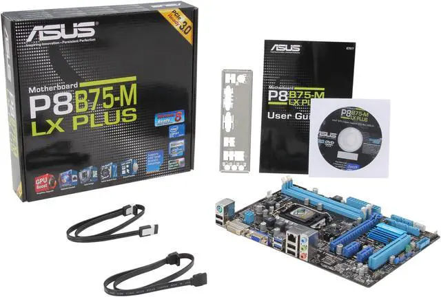 Alt view image 5 of 5 - ASUS P8B75-M LX PLUS LGA 1155 Intel B75 USB 3.0 Micro ATX Intel Motherboard with UEFI BIOS