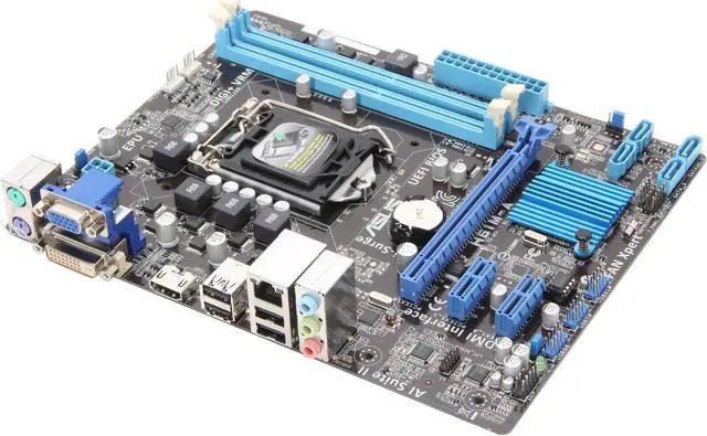 Alt view image 2 of 6 - ASUS H61M-A LGA 1155 Intel H61(B3) HDMI Micro ATX Intel Motherboard