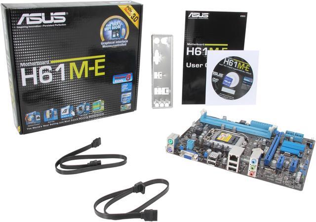 Alt view image 5 of 8 - ASUS H61M-E LGA 1155 Intel H61 (B3) Micro ATX Intel Motherboard