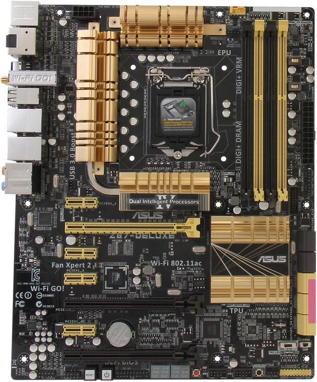 Alt view image 3 of 5 - ASUS Z87-DELUXE LGA 1150 Intel Z87 HDMI USB 3.0 ATX Intel Motherboard