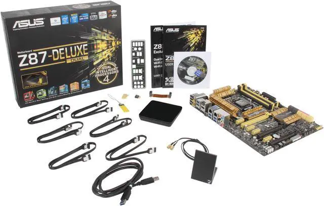 Alt view image 5 of 5 - ASUS Z87-DELUXE/DUAL LGA 1150 Intel Z87 HDMI USB 3.0 ATX Intel Motherboard