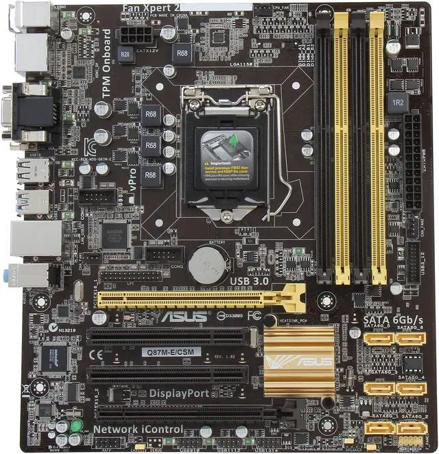 Alt view image 4 of 5 - ASUS Q87M-E/CSM LGA 1150 Intel Q87 HDMI USB 3.1 Micro ATX Intel Motherboard