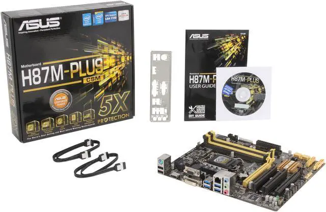 Alt view image 4 of 4 - ASUS H87M-PLUS/CSM LGA 1150 Intel H87 HDMI USB 3.0 Micro ATX Intel Motherboard