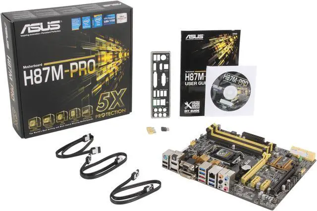 Alt view image 5 of 5 - ASUS H87M-PRO LGA 1150 Intel H87 HDMI USB 3.0 uATX Intel Motherboard