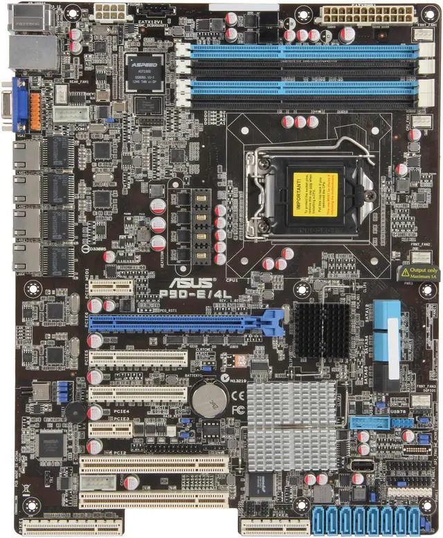 Alt view image 3 of 5 - ASUS P9D-E/4L ATX Server Motherboard LGA 1150 DDR3 1600/1333