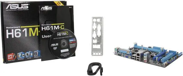 Alt view image 5 of 5 - ASUS H61M-C LGA 1155 Intel H61 Micro ATX Intel Motherboard